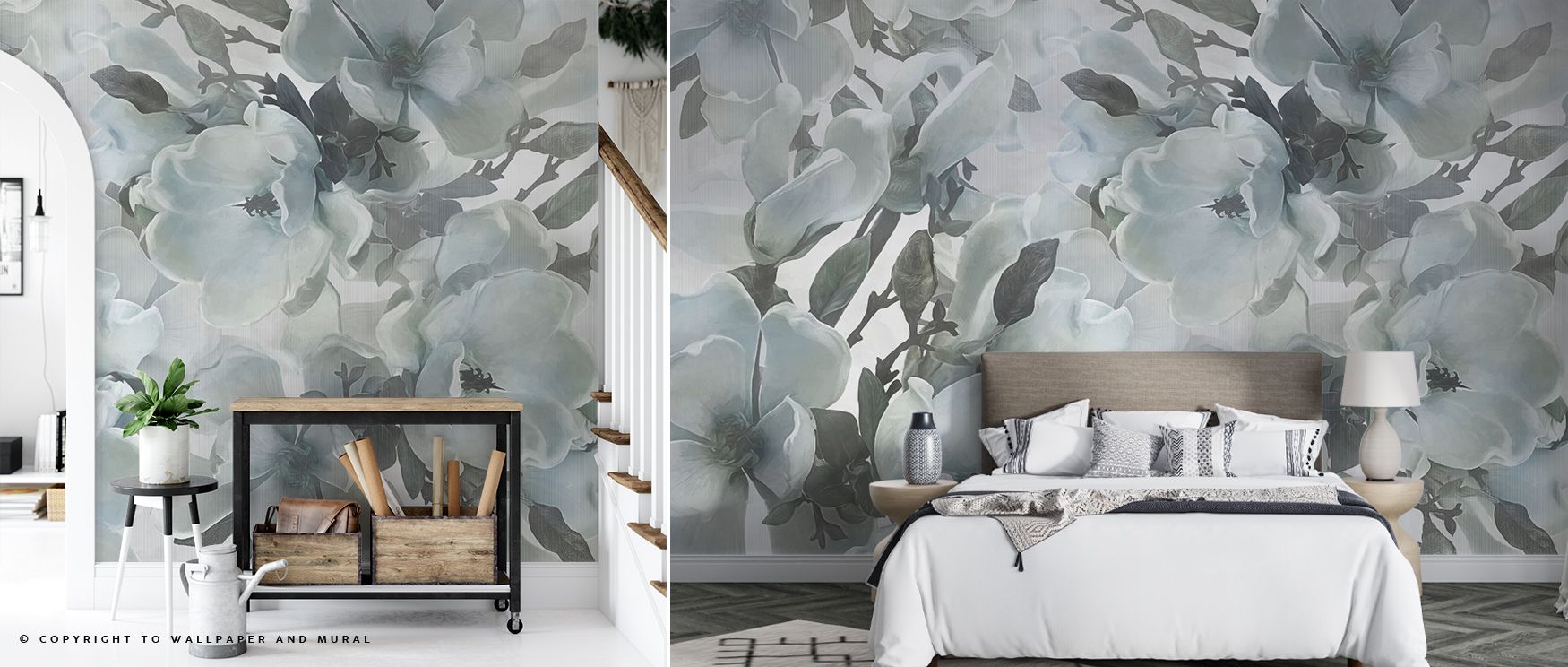 Dreaming of Magnolias Blue Wallpaper captures beauty through floral imagery, enhancing interiors with charm. Its palette conveys elegance, offering calm presence. Living rooms, offices, or bedrooms benefit from poetic mood shaped by refinement. 