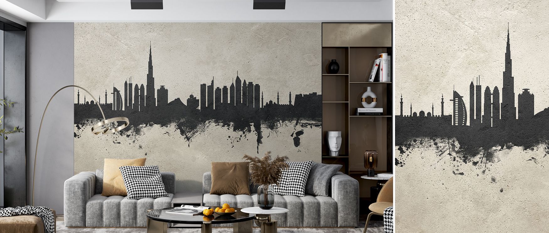 Dubai Skyline Concrete Wallpaper enriches interiors with textured tones that build resonance. Its imagery conveys grit, turning bedrooms, offices, or living rooms into cultural spaces filled with refinement. 