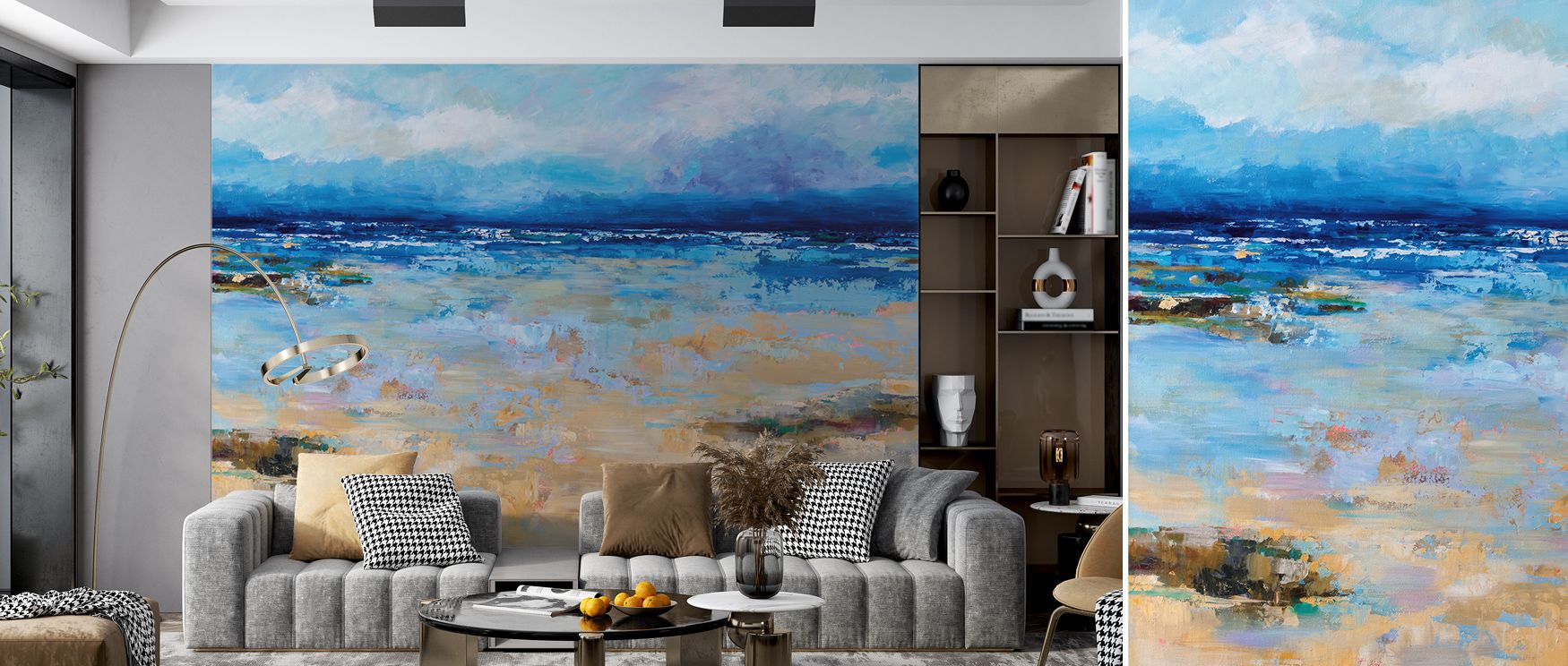 East Beach Wallpaper conveys charm of nature by reflecting calm seaside rhythm. Its tones enrich offices, bedrooms, or living rooms with resonance. The design portrays coastal inspiration. 
