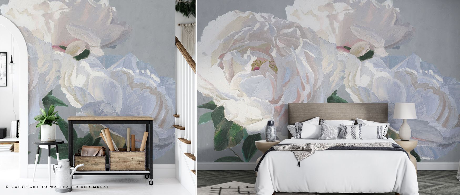 Essence of June Gray Wallpaper conveys refinement through floral rhythm shaped in muted tones. Its imagery highlights calm resonance, turning bedrooms, offices, or living rooms into spaces enriched with charm and poetry. 