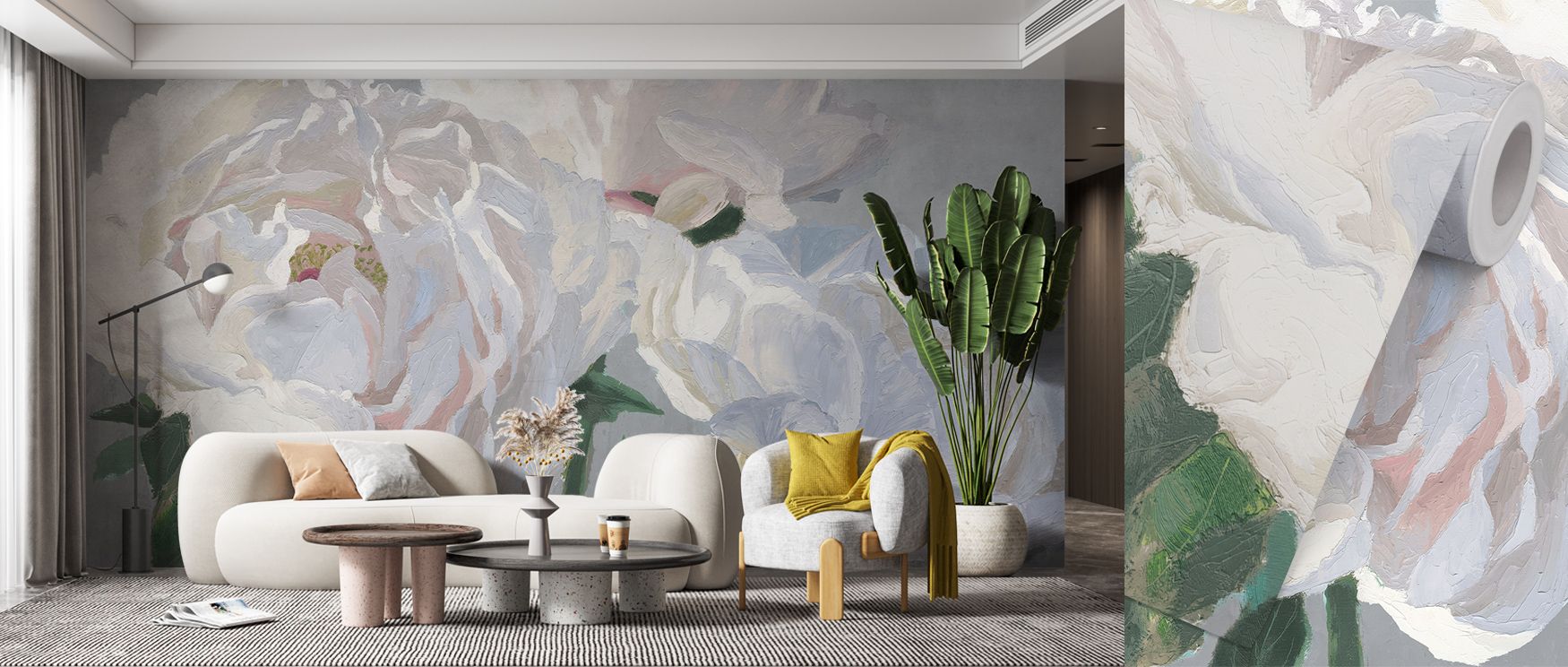 Essence of June Gray Wallpaper reflects timeless grace through blossoms arranged in delicate composition. Its tones provide calm presence, making offices, bedrooms, or living rooms spaces filled with artistry. The design creates resonance that feels poeti