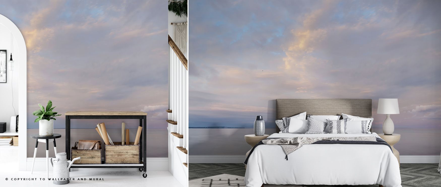 Evening Huron Wallpaper conveys charm of dusk through tones that highlight balance. Its imagery enriches interiors with calm presence, shaping bedrooms, offices, or living rooms into spaces of quiet sophistication. 