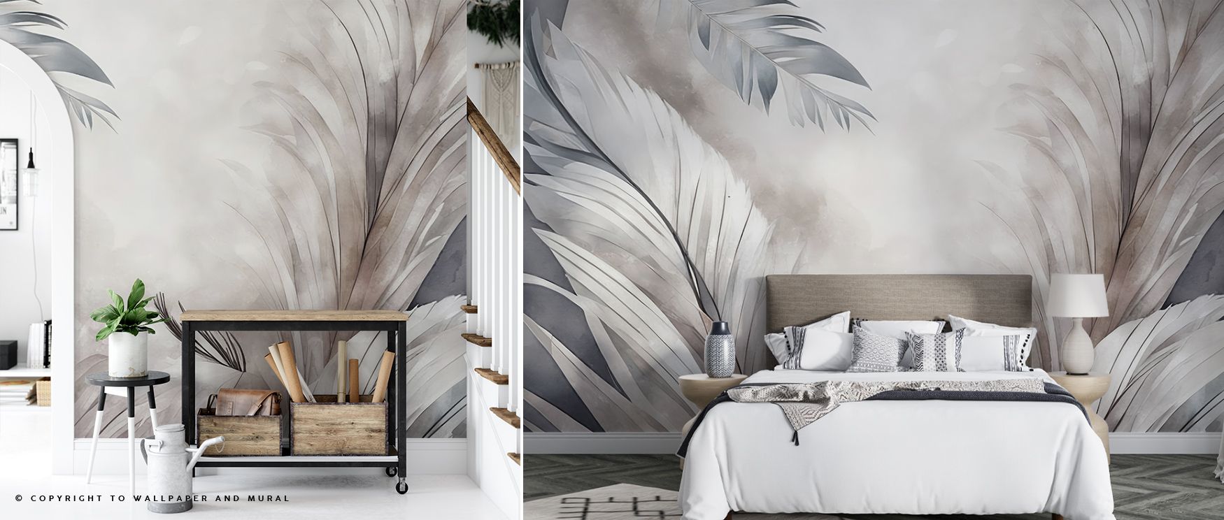 Feathers Magic Beige Wallpaper reflects calm elegance through feather imagery arranged in delicate rhythm. Its tones enrich living rooms, bedrooms, or offices with timeless charm. The wallpaper conveys refinement. 