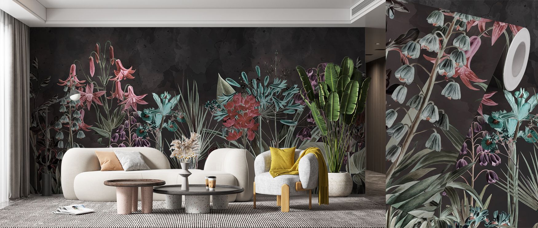 Gentle shading defines the character of the Field of Dreams Dark Red Wallpaper, flowing like fields bathed in fading light. The interplay of color recalls horizons kissed by twilight, creating a dramatic yet serene backdrop that complements bedrooms, offi