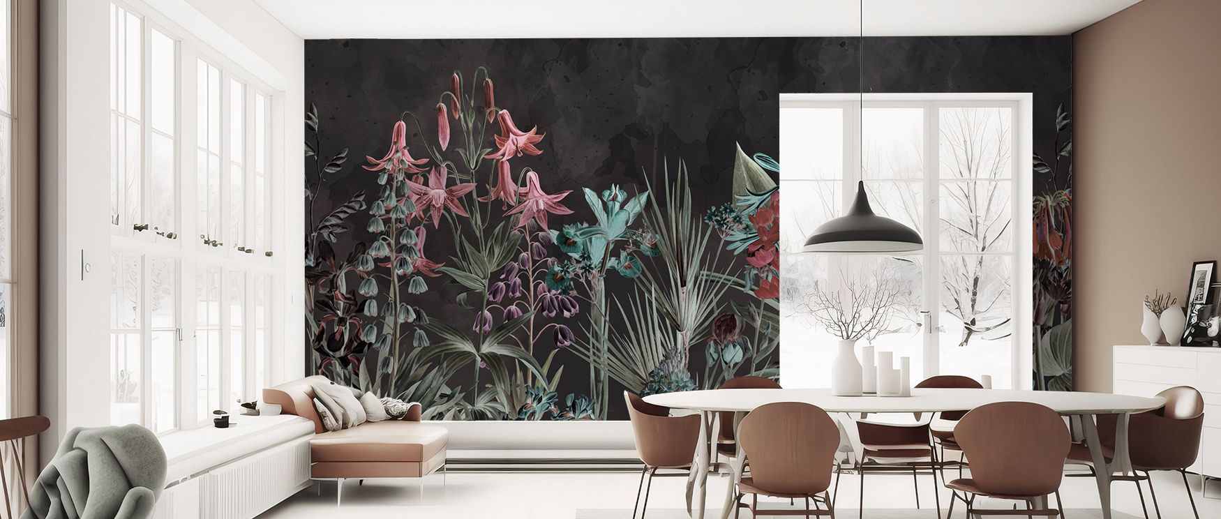 Inspired by twilight expanses, the Field of Dreams Dark Red Wallpaper surrounds interiors with warmth and depth. Its flowing tones carry an atmosphere of calm intensity, grounding spaces with quiet beauty. Ideal for enhancing bedrooms, living rooms, or of
