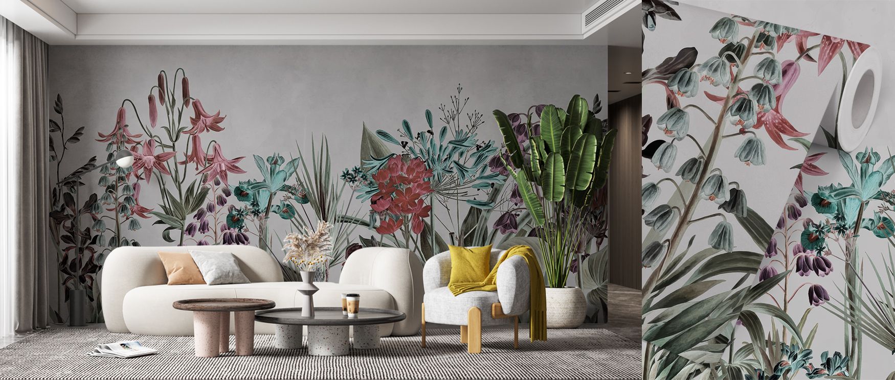 Horizons of red unfold within the Field of Dreams Red Wallpaper, suggesting landscapes filled with intensity and charm. Its atmosphere enriches bedrooms, offices, or living rooms, striking a balance between dramatic flair and gentle calm. 