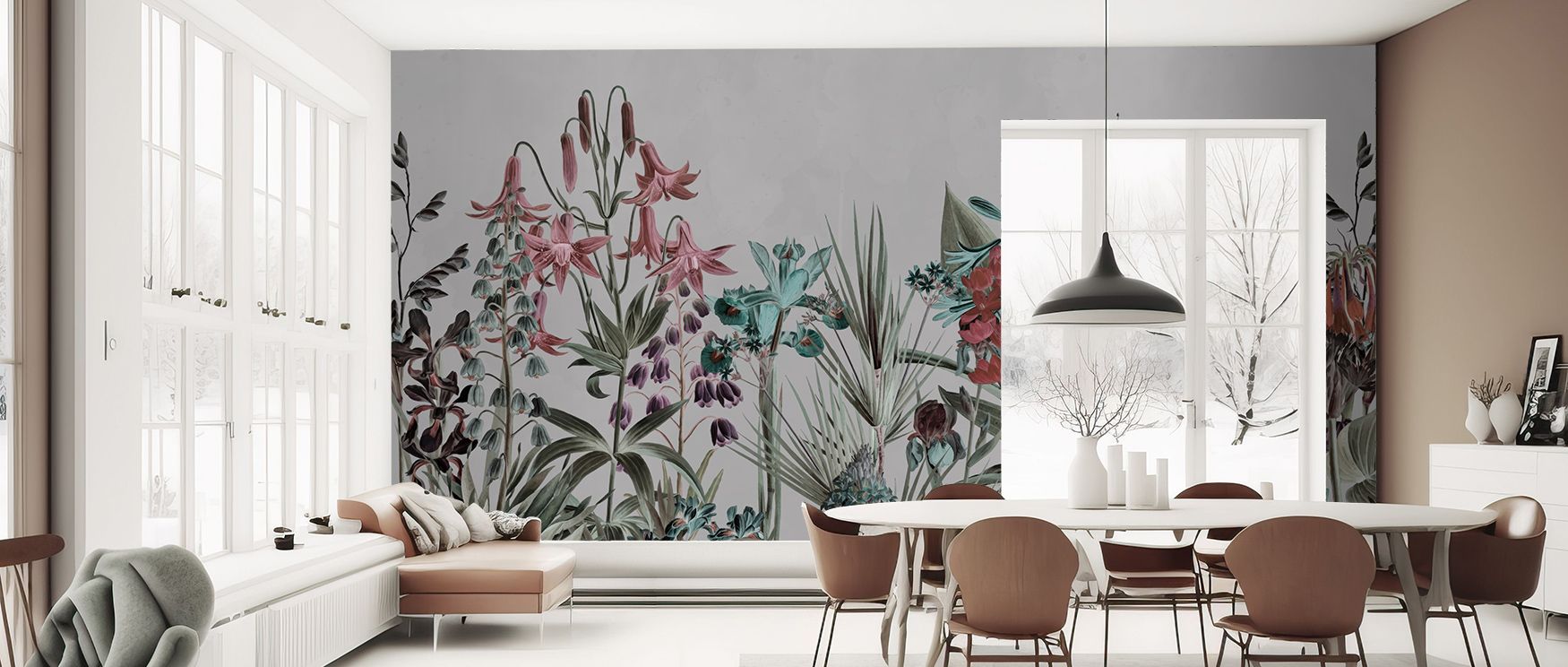 Flowing tones of red make the Field of Dreams Red Wallpaper a design of strength and tranquility. Its glowing atmosphere provides richness and calm, elevating bedrooms, living rooms, or offices with natural charm. 