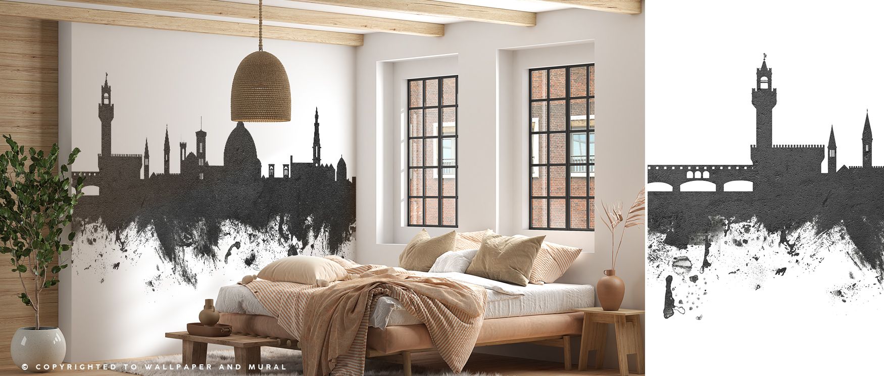Dramatic contrasts define Florence Italy Skyline Black & White Wallpaper, where architecture becomes a bold narrative. Its monochrome tones highlight heritage charm, suitable for offices or creative corners. The design celebrates Florence’s grandeur while