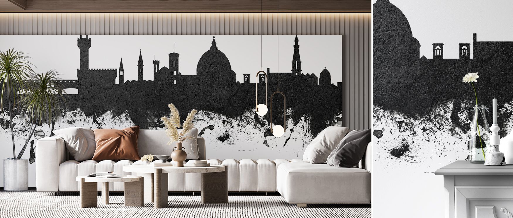 With bold monochrome character, Florence Italy Skyline Black & White Wallpaper thrives on contrasts. The skyline imagery suits offices or serene lounges, providing refined elegance. Its tones elevate walls into artistic compositions, highlighting history 