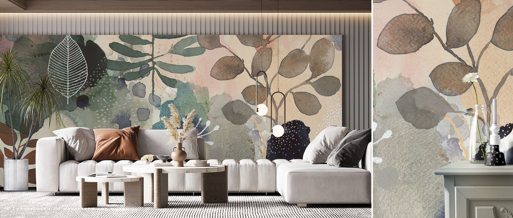 Flourish the Flow Wallpaper beams with artistic elegance, patterns radiating gentle rhythm. Its atmosphere suits lounges or restful bedrooms, adding peace. The design offers calm through abstraction, blending subtle tones gracefully. It enriches walls wit