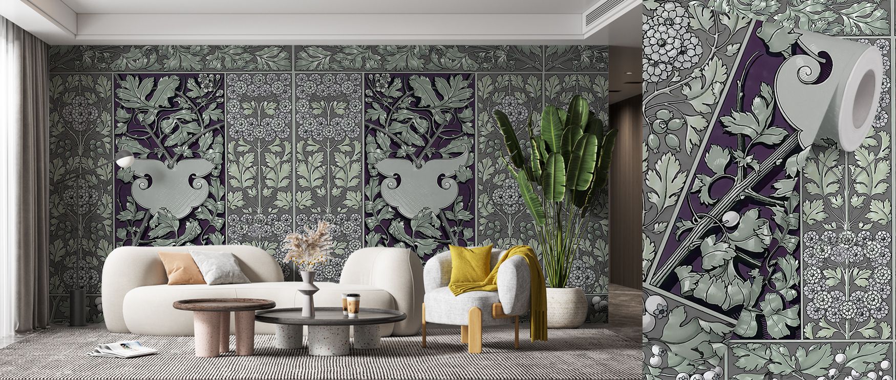 Natural artistry defines Flowers and Berries Green Wallpaper, its floral imagery offering joyful charm. Perfect for kitchens or creative spaces, it nurtures atmosphere. The design radiates freshness, filling interiors with uplifting presence. It transform