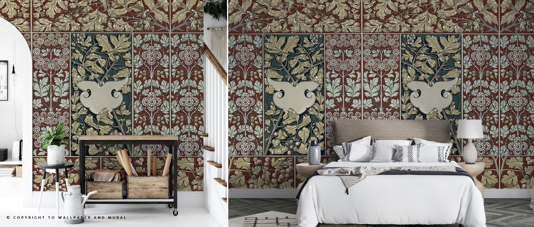 A bold floral rhythm defines Flowers and Berries Red Wallpaper, its vivid tones creating lively presence. Suitable for kitchens or family areas, it adds joyful artistry. Each motif enhances charm, balancing strength with grace. The design builds atmospher
