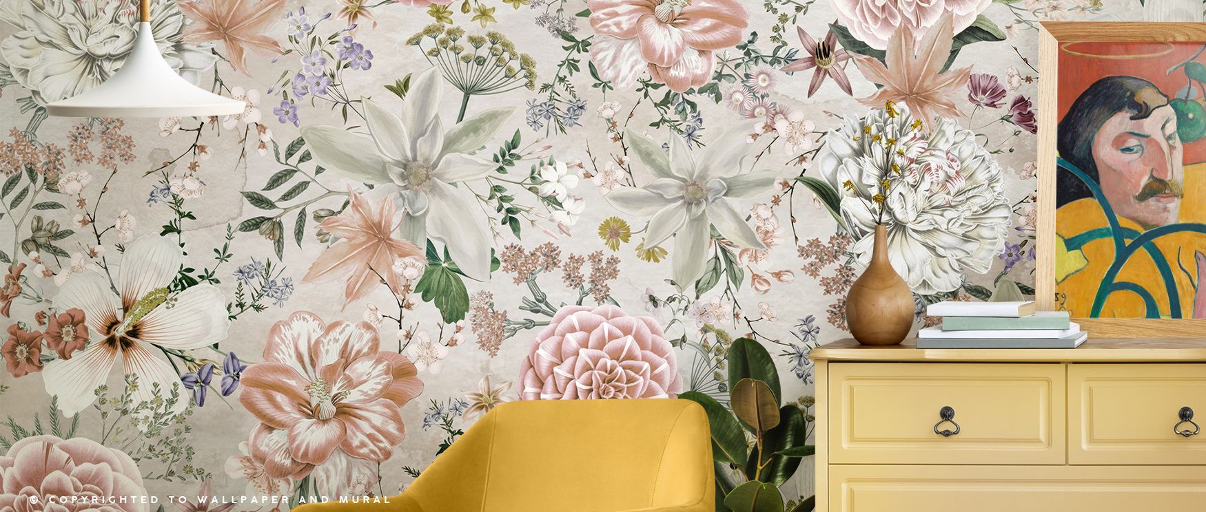 Flowers and Stripes Wallpaper beams with artistic charm, patterns weaving grace into interiors. Perfect for family rooms or studies, it inspires balance. The design builds rhythm without intrusion, uplifting walls with natural artistry. It transforms envi