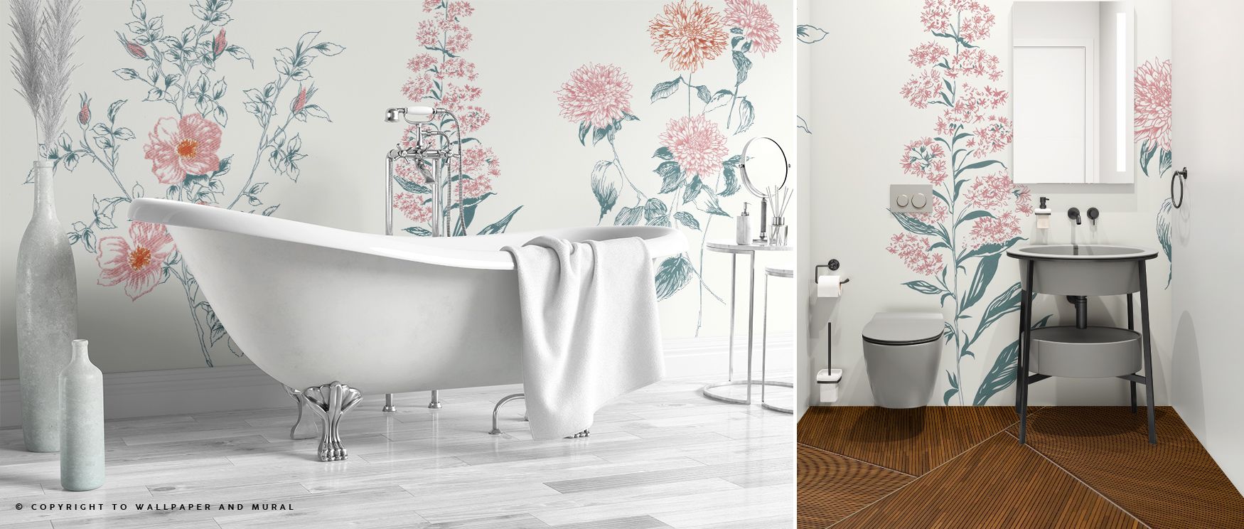 Flowers on White X Wallpaper beams freshness, blossoms bright against pure tones. Suitable for bedrooms or family lounges, it radiates calmness. The design thrives on simplicity, enriching walls gracefully. It adds quiet sophistication, weaving charm into
