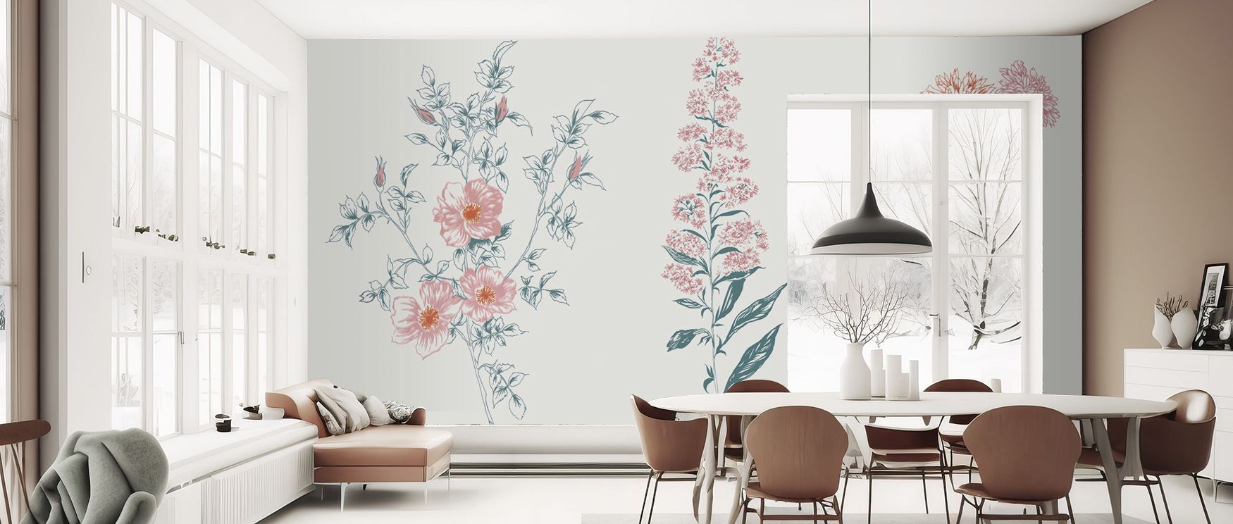 Blossoms shine in Flowers on White X Wallpaper, soft patterns illuminating interiors. Its white tones inspire peace, perfect for kitchens or bedrooms. The design creates clarity while uplifting mood. It enriches walls through floral artistry, ensuring int