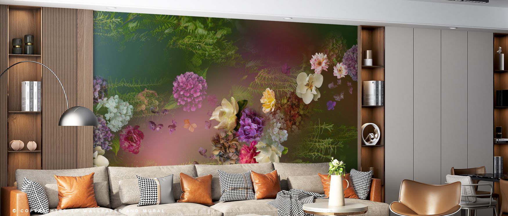 Flowing Garden Wallpaper thrives on rhythm, botanical motifs arranged with harmony. Its tones enhance kitchens or reflective corners, building freshness. The design balances calm presence with vibrancy, enriching mood. It creates atmosphere where serenity