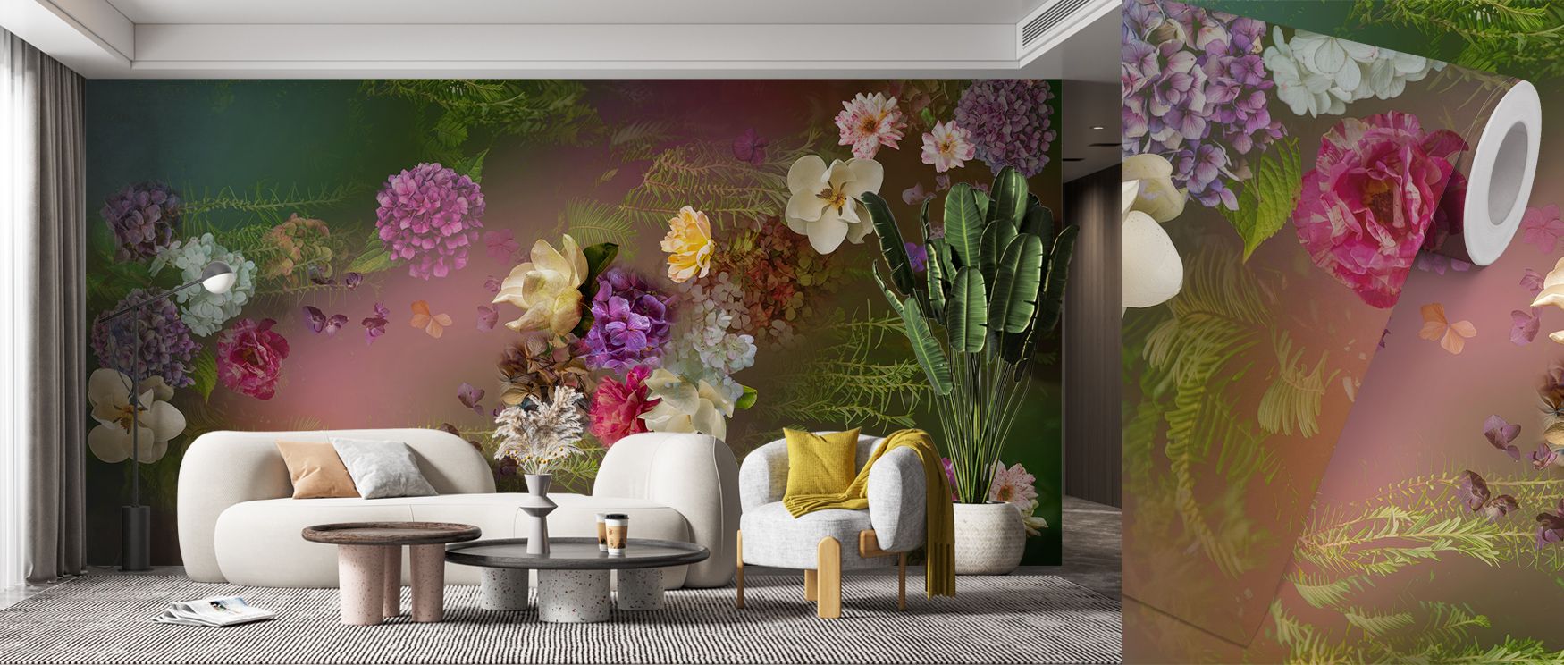 Flowing Garden Wallpaper beams serenity, floral motifs filling walls with calm presence. Its tones suit kitchens or family spaces, enriching mood naturally. The design thrives on botanical artistry, celebrating nature. It offers daily inspiration, making 