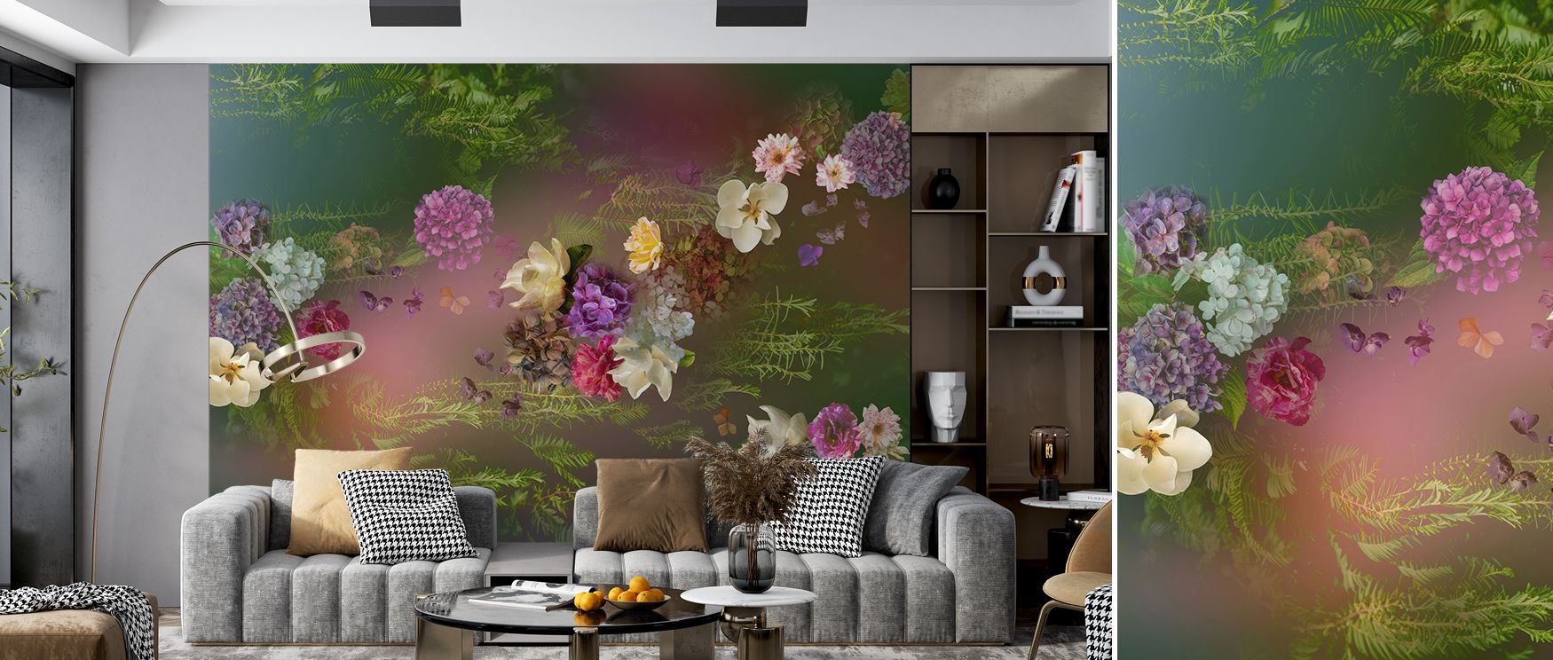 Flowing Garden Wallpaper offers botanical inspiration, its motifs radiating balance. Perfect for kitchens or family lounges, it creates charm. The design enriches interiors with decorative artistry, uplifting mood daily. It enhances walls with natural bea