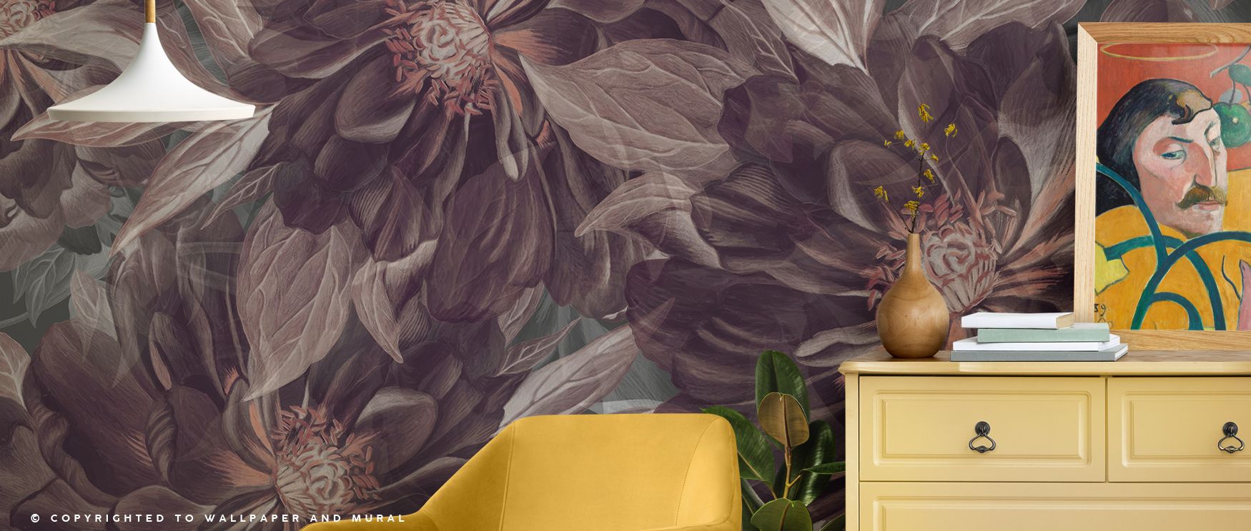 Foliage Study Dark Plum Wallpaper beams elegance, its tones enriching interiors with botanical artistry. Perfect for bedrooms or creative spaces, it uplifts mood. The design thrives on rhythm, creating calm presence. It enriches walls naturally, offering 