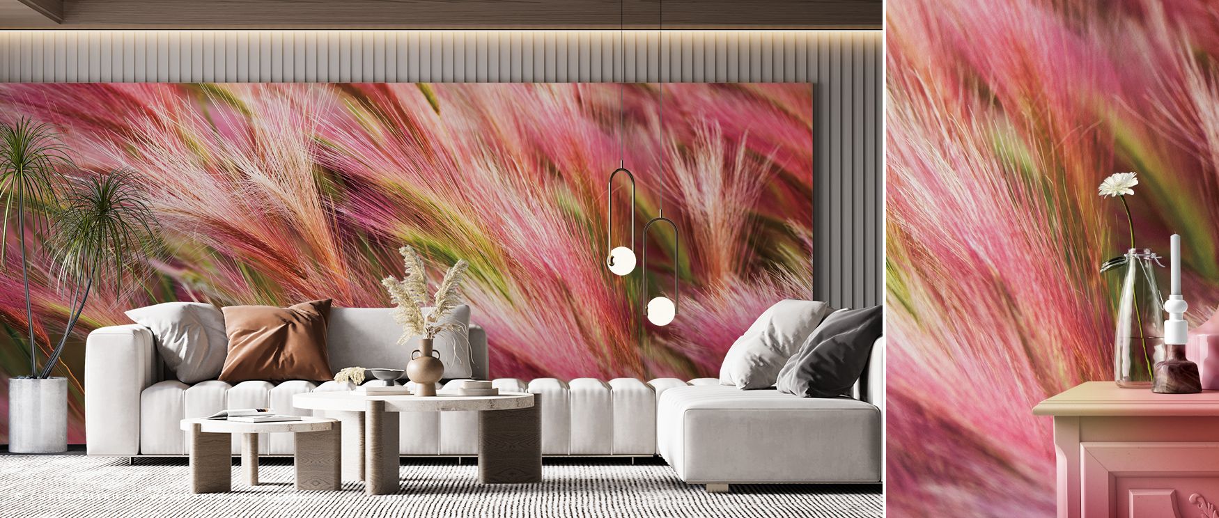 Foxtail Barley Wallpaper beams natural beauty, imagery filling interiors with calmness. Its tones suit bedrooms or family spaces, uplifting mood. The design thrives on balance, enriching walls naturally. It transforms interiors into serene reflections of 