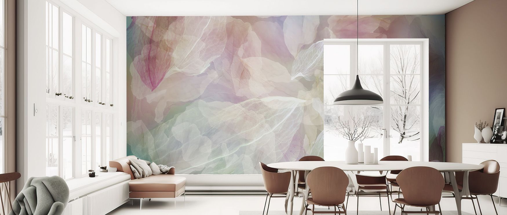 Garden in The Clouds Wallpaper beams serenity, imagery radiating calm presence. Suitable for bedrooms or kitchens, it enriches mood naturally. The design thrives on natural elegance, weaving freshness into walls. It transforms homes gracefully, ensuring i