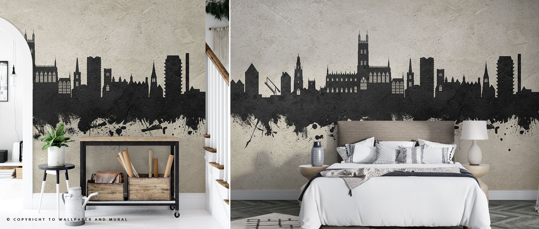 Gloucester England Skyline Concrete Wallpaper radiates presence, concrete texture enhancing interiors with depth. Its tones suit studies or family rooms, uplifting mood gracefully. The design thrives on industrial artistry, weaving grit into walls. It enr