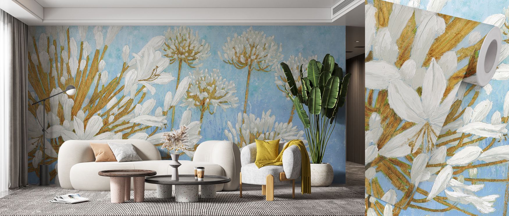 Golden Spring Wallpaper beams freshness, golden tones enriching interiors. Its motifs suit reflective corners or bedrooms, uplifting mood naturally. The design thrives on artistry, weaving calm presence into walls. It enriches homes daily, offering inspir
