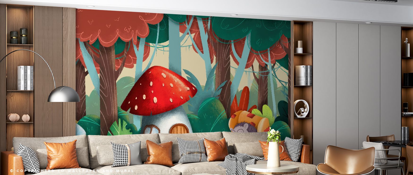 Through magical imagery, Grandma Hedgehog’s House Wallpaper beams charm. Its tones suit children’s rooms or family spaces, uplifting mood naturally. The design thrives on imagination, weaving joy into interiors. It transforms homes gracefully, ensuring wa