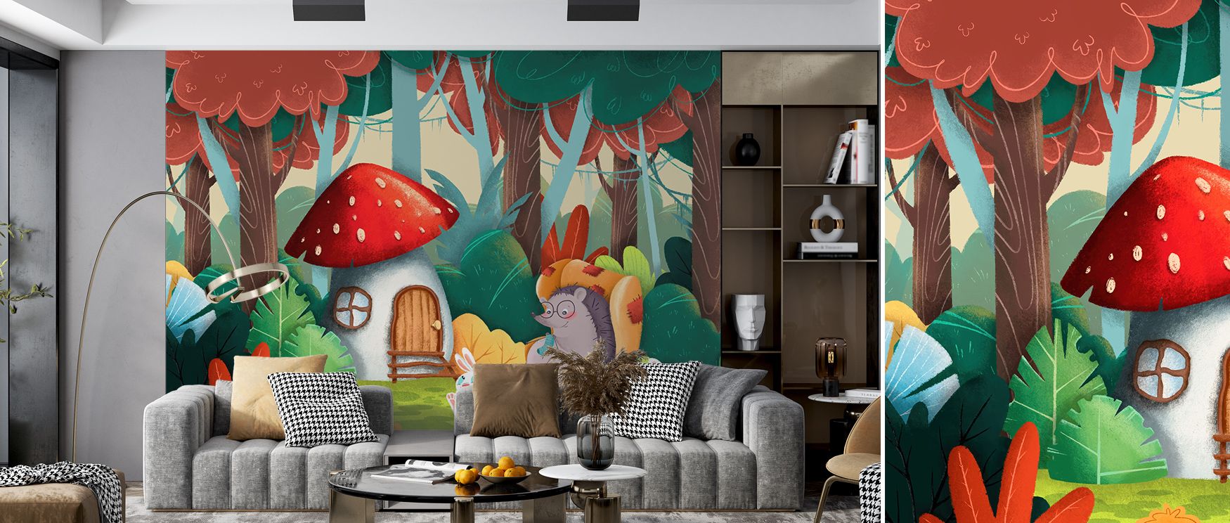 Grandma Hedgehog’s House Wallpaper beams delight, motifs radiating magic. Suitable for playrooms or nurseries, it uplifts mood naturally. The design thrives on whimsical detail, weaving artistry into homes. It enhances walls daily, ensuring interiors beam