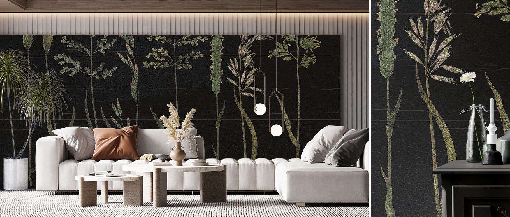 Grass Types Wallpaper beams with freshness, grass motifs arranged gracefully. Its tones enrich reflective corners or studies, uplifting mood naturally. The design thrives on natural presence, weaving rhythm into walls. It transforms interiors into serene 