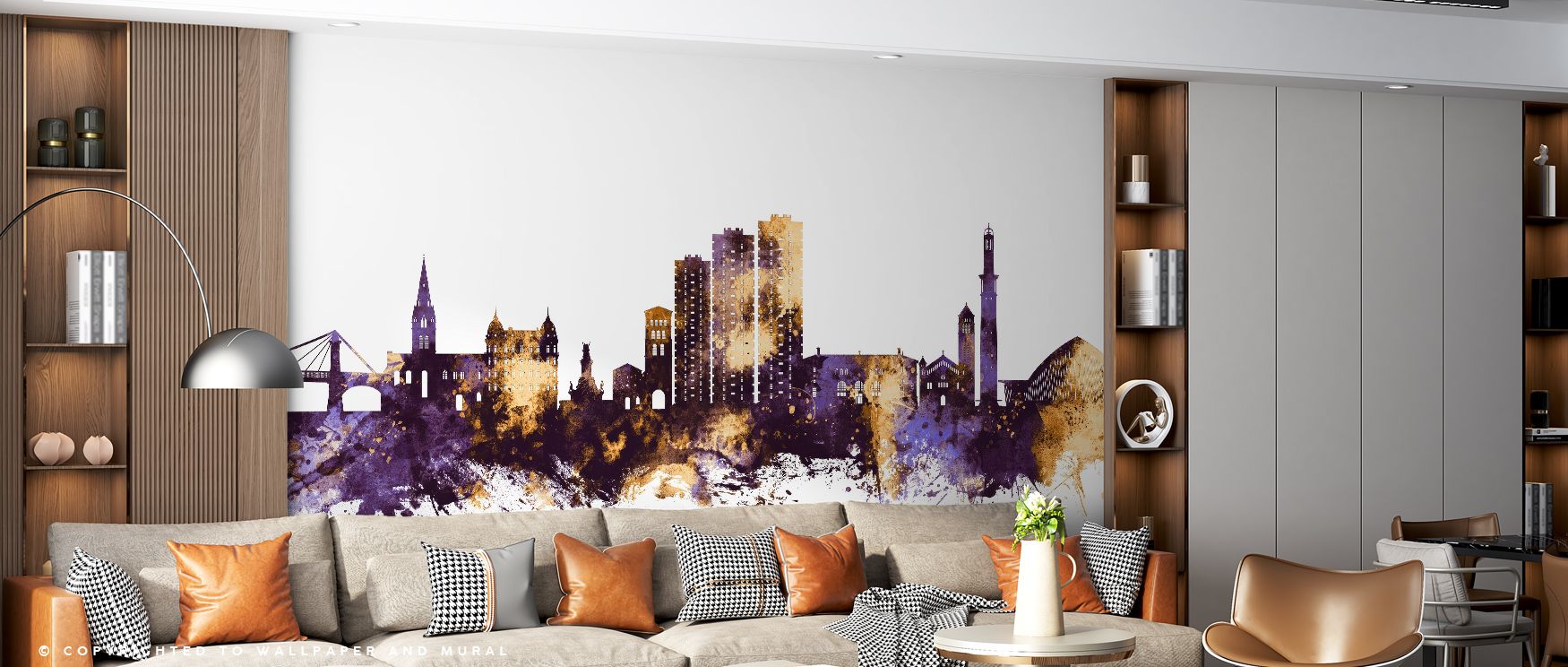 Grenoble Skyline Purple & Gold Wallpaper radiates luxury, skyline imagery arranged with refinement. Suitable for reflective corners or studies, it uplifts mood naturally. The design thrives on cultural richness, weaving rhythm into homes. It transforms da