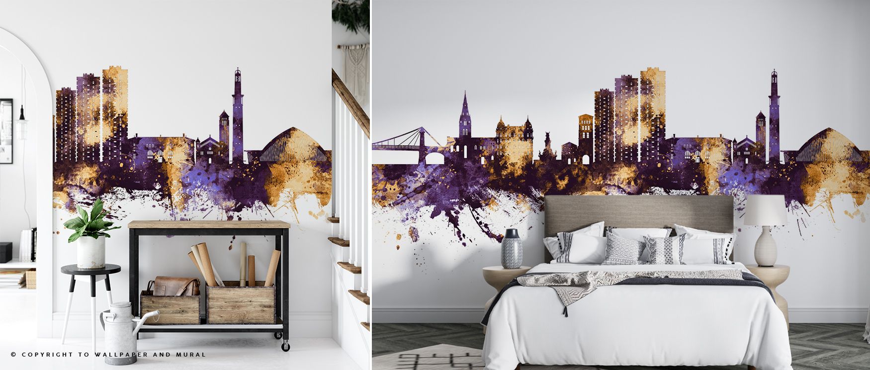 Through urban imagery, Grenoble Skyline Purple & Gold Wallpaper beams presence. Its tones suit bedrooms or reflective spaces, uplifting mood naturally. The design thrives on artistry, weaving refinement into homes. It enriches interiors gracefully, ensuri
