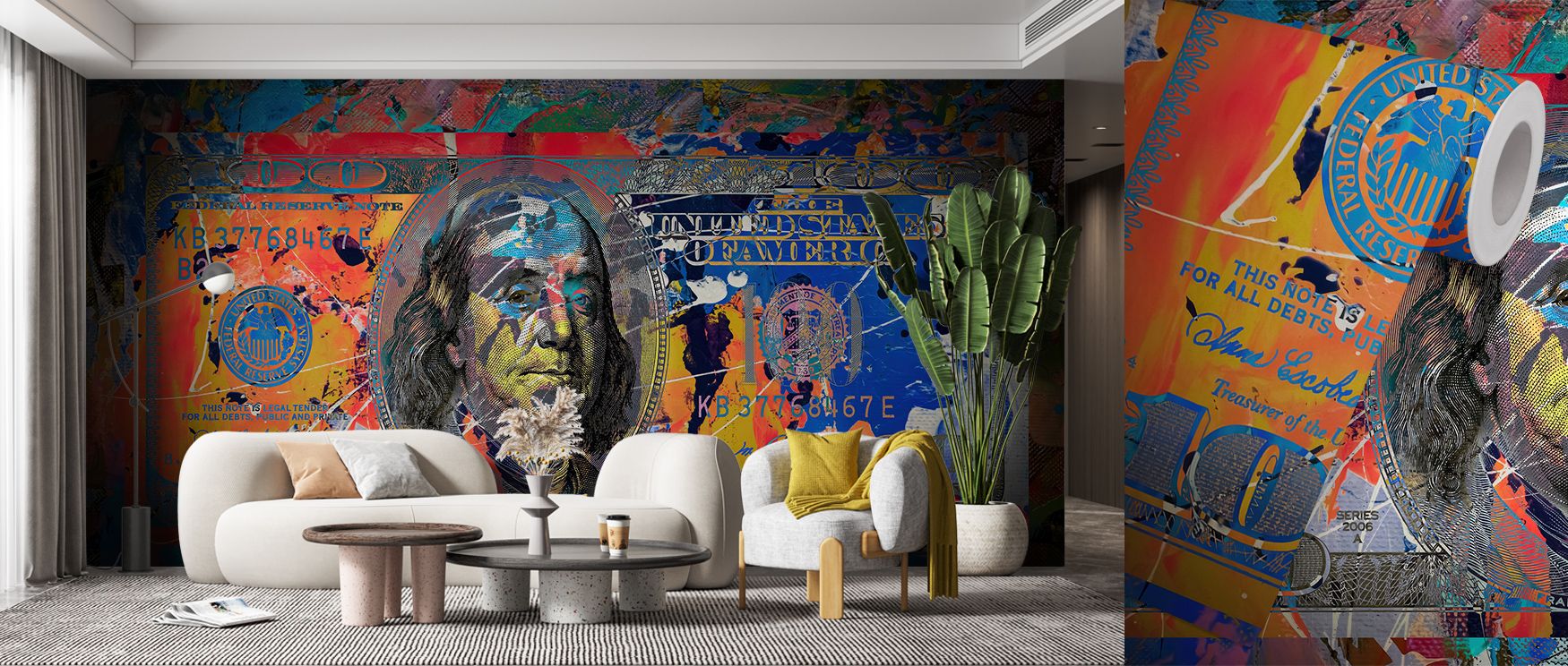 Grunge $100 Dollar Bill Wallpaper beams urban artistry, tones radiating edge. Its imagery suits reflective spaces or kitchens, uplifting mood naturally. The design thrives on creativity, weaving grit into homes. It enriches interiors gracefully, ensuring 