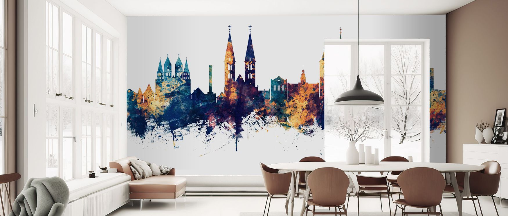 With cultural rhythm, Halberstadt Germany Skyline Blue & Bronze Wallpaper beams refinement. Its tones enrich offices or bedrooms, uplifting mood naturally. The design thrives on artistry, weaving balance into interiors. It enhances homes gracefully, ensur