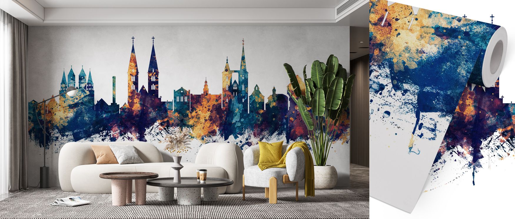 Through urban detail, Halberstadt Germany Skyline Blue & Bronze Wallpaper beams heritage. Its tones suit reflective rooms or bedrooms, uplifting mood naturally. The design thrives on artistry, weaving balance into homes. It transforms interiors gracefully