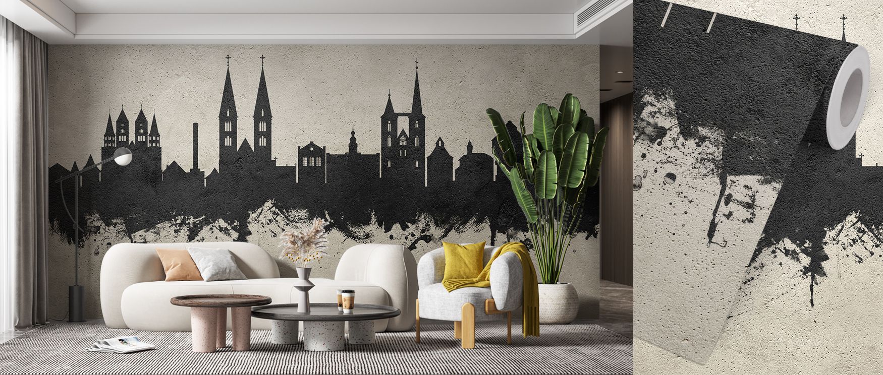 Halberstadt Germany Skyline Concrete Wallpaper beams modern presence, tones radiating grit. Its imagery suits kitchens or lofts, uplifting mood naturally. The design thrives on artistry, weaving industrial rhythm into homes. It enriches interiors graceful
