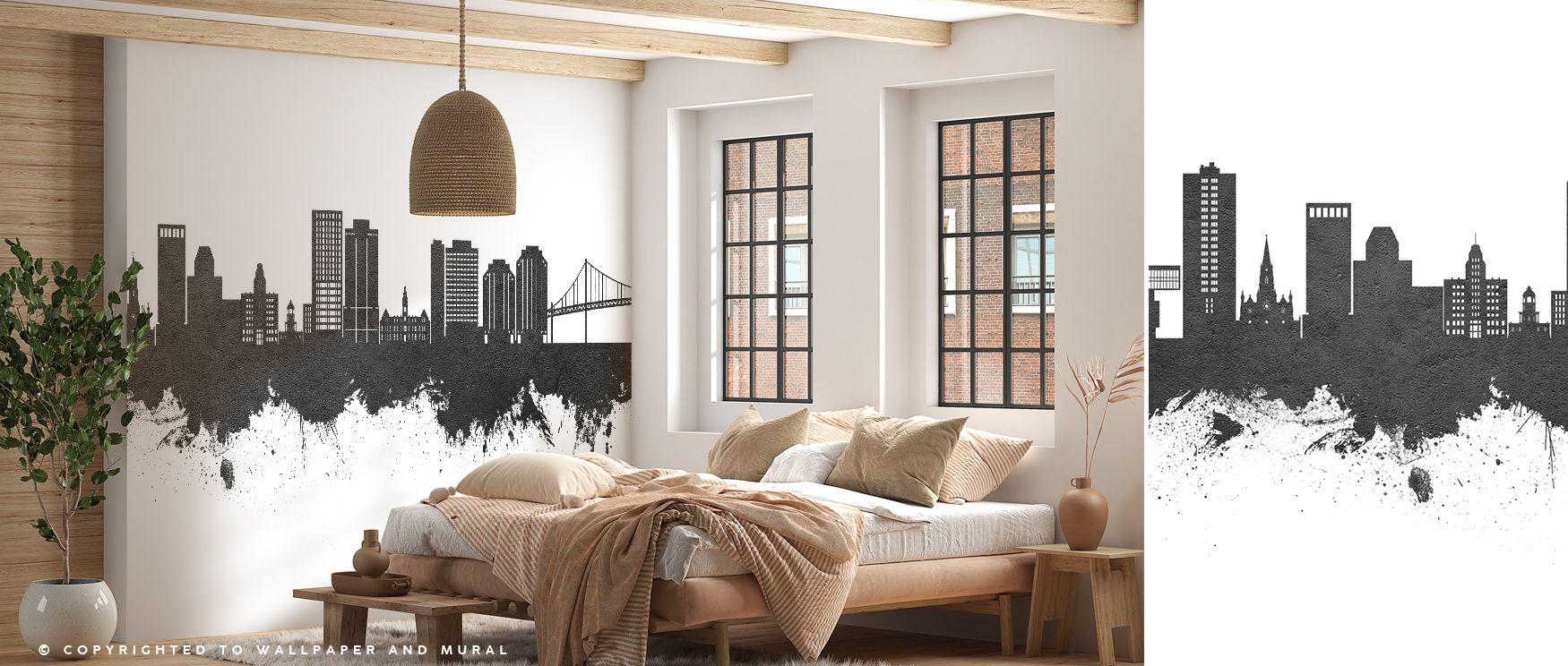 Halifax Canada Skyline Black & White Wallpaper radiates presence, architecture arranged with refinement. Suitable for reflective corners or bedrooms, it uplifts mood naturally. The design thrives on artistry, weaving culture into walls. It enriches interi