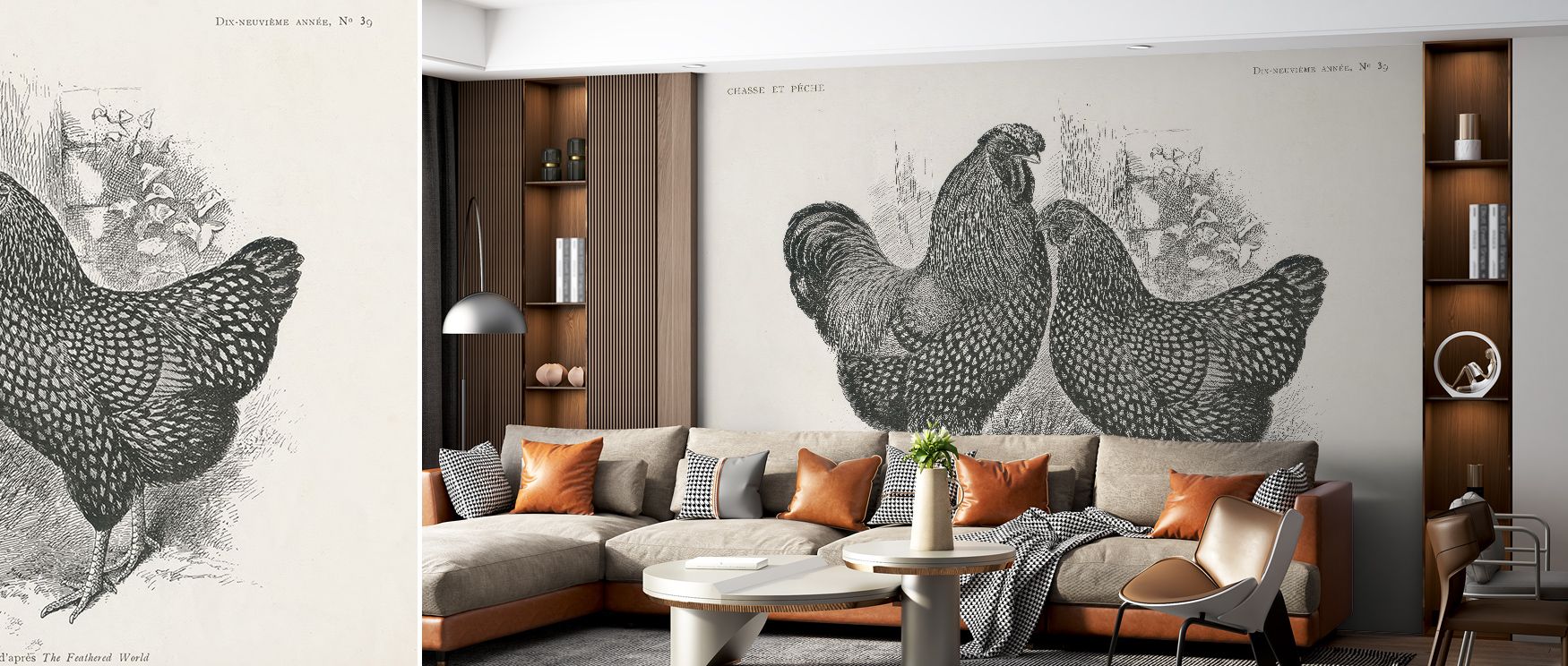 Playful artistry defines Hen Party Wallpaper, tones radiating warmth. Its imagery suits playrooms or reflective corners, uplifting mood naturally. The design thrives on joy, weaving charm into interiors. It enriches homes gracefully, ensuring spaces beam 