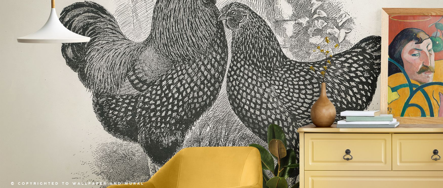 Hen Party Wallpaper beams whimsy, playful hens enriching interiors gracefully. Its tones suit reflective corners or lounges, uplifting mood naturally. The design thrives on imagination, weaving joy into homes. It transforms interiors gracefully, ensuring 