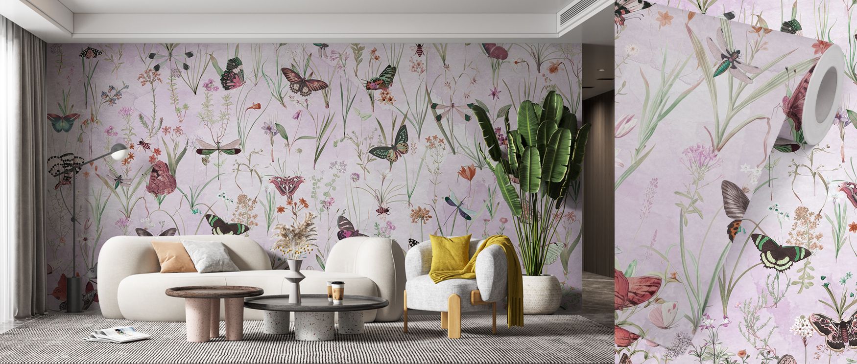 Through botanical detail, Herbals and Butterflies Lilac Wallpaper beams artistry. Its tones suit bedrooms or reflective corners, uplifting mood naturally. The design thrives on floral rhythm, weaving refinement into homes. It transforms spaces gracefully,