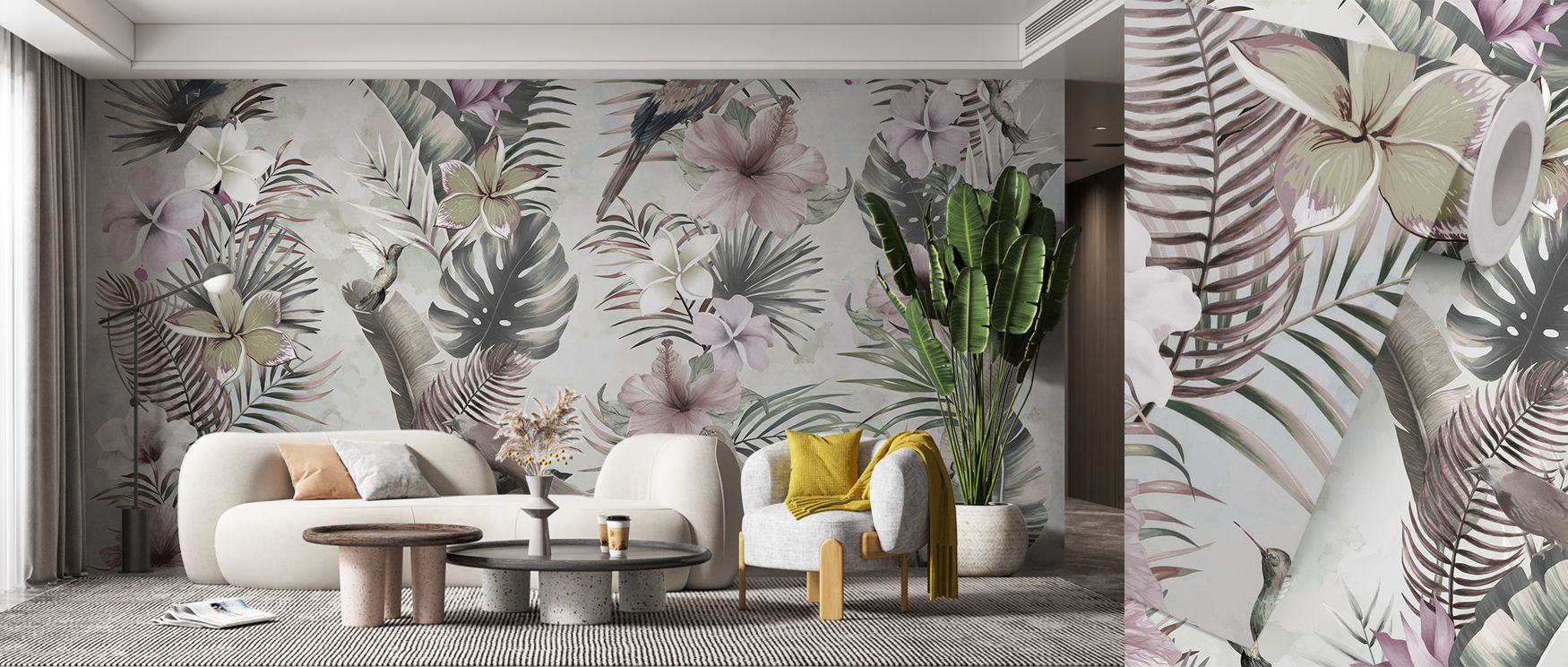 Hibiscus Garden Wallpaper beams freshness, hibiscus motifs radiating beauty. Its tones enrich reflective rooms or kitchens, uplifting mood naturally. The design thrives on tropical artistry, weaving charm into homes. It enriches daily life gracefully, ens