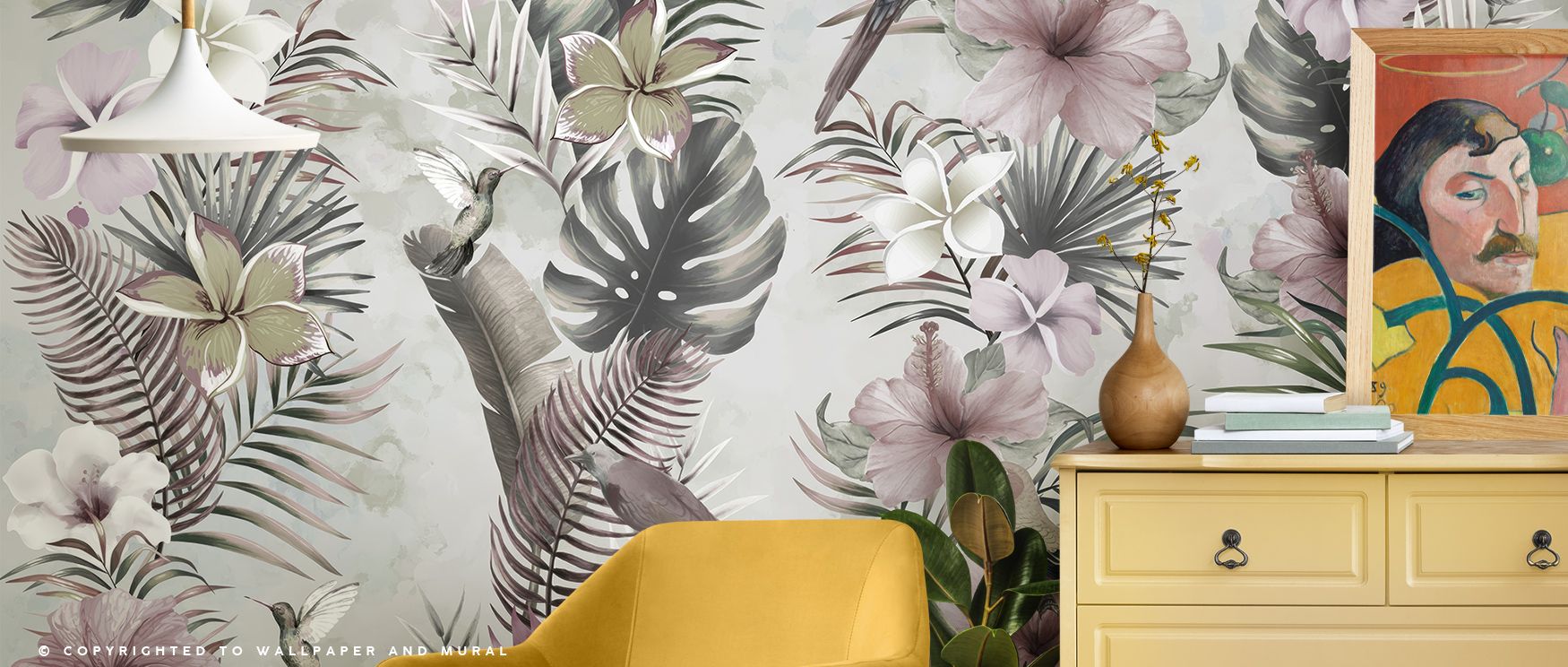 Hibiscus Garden Wallpaper beams charm, tones radiating refinement. Its imagery suits reflective spaces or lounges, uplifting mood naturally. The design thrives on tropical artistry, weaving freshness into interiors. It transforms daily life gracefully, en