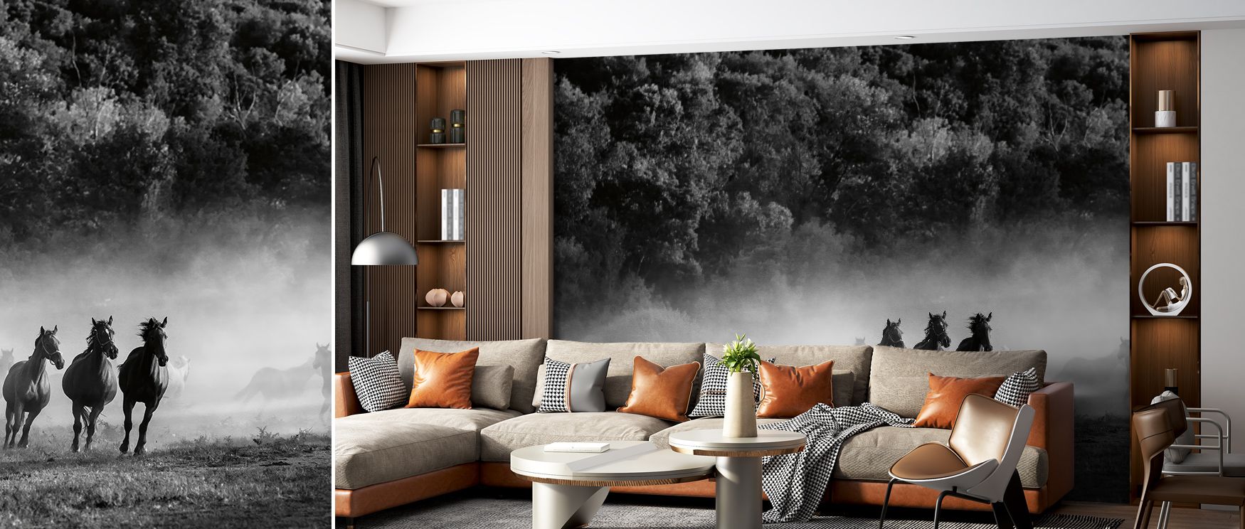 Rustic charm defines Horse Country Wallpaper, with patterns that highlight equestrian movement in harmonious tones. Its imagery enriches office or lounge interiors, suggesting strength blended with subtle character. Each motif reflects balance and traditi
