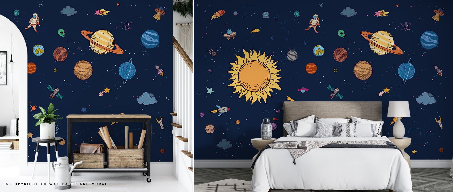 Through abstract lines, Houston – We have a problem Wallpaper creates narrative of modern vibrancy. Its tones enrich offices or lounges with contemporary atmosphere. The design radiates strength and subtle charm, transforming interiors into stylish spaces