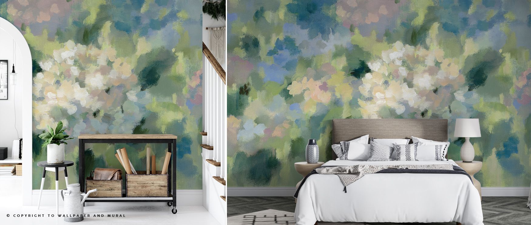 In Hydrangea Mosaic Wallpaper, floral forms unfold as mosaic-inspired patterns that balance calm and vibrancy. Suited for bedrooms or living rooms, its imagery enriches atmosphere with charm and depth. Each motif reflects refinement, making walls radiate 
