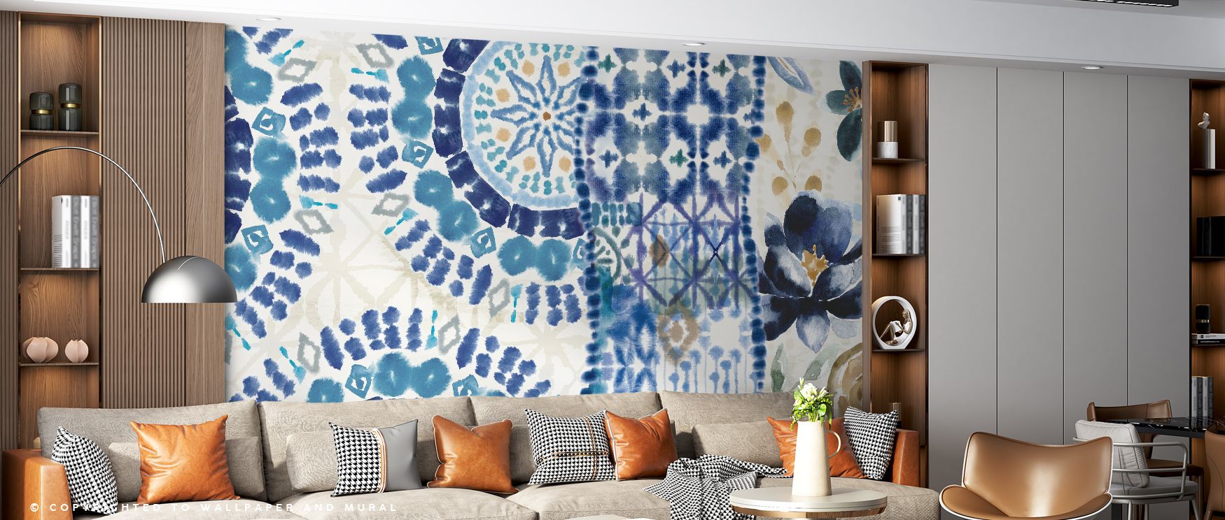 Indigo Splashes Wallpaper thrives on artistic abstraction shaped by indigo tones. Perfect for bedrooms or offices, it enriches interiors with layered rhythm. Each detail provides calm charm, turning walls into expressive backdrops that carry artistry, dep