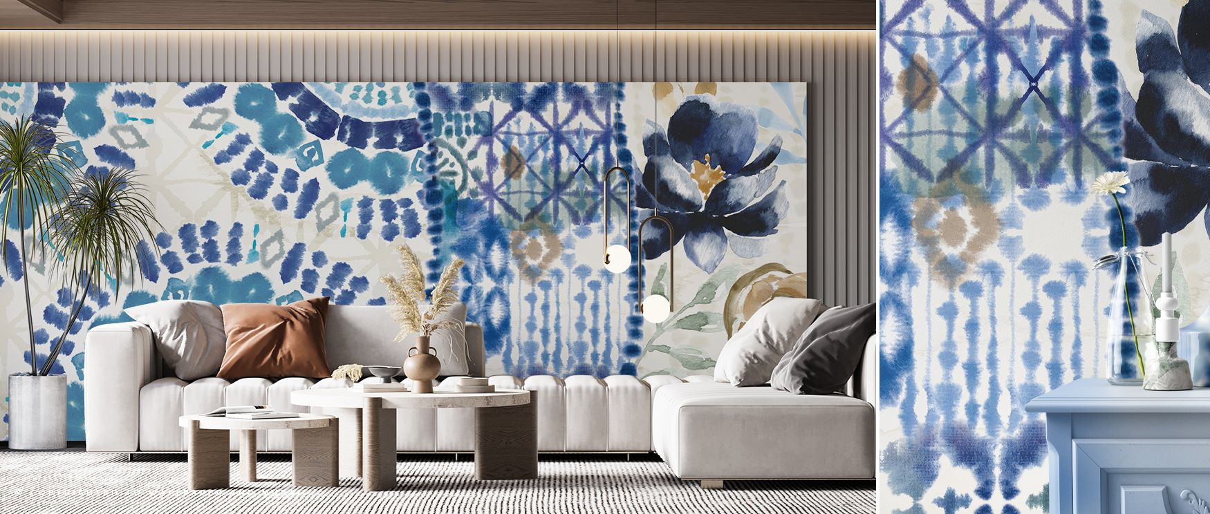 Indigo Splashes Wallpaper carries expressive patterns that suggest calm yet vibrant rhythm. Perfect for bedrooms or living rooms, it enhances atmosphere with abstract charm. Each motif reflects artistry, ensuring interiors resonate with subtle strength an