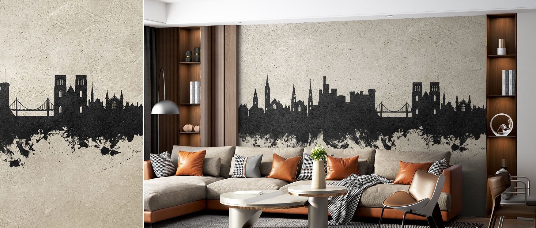 Through layered tones, Inverness Scotland Skyline Concrete Wallpaper conveys metropolitan spirit. Perfect for lofts or offices, its design enriches interiors with grit and character. Each detail provides strength, transforming walls into industrial backdr