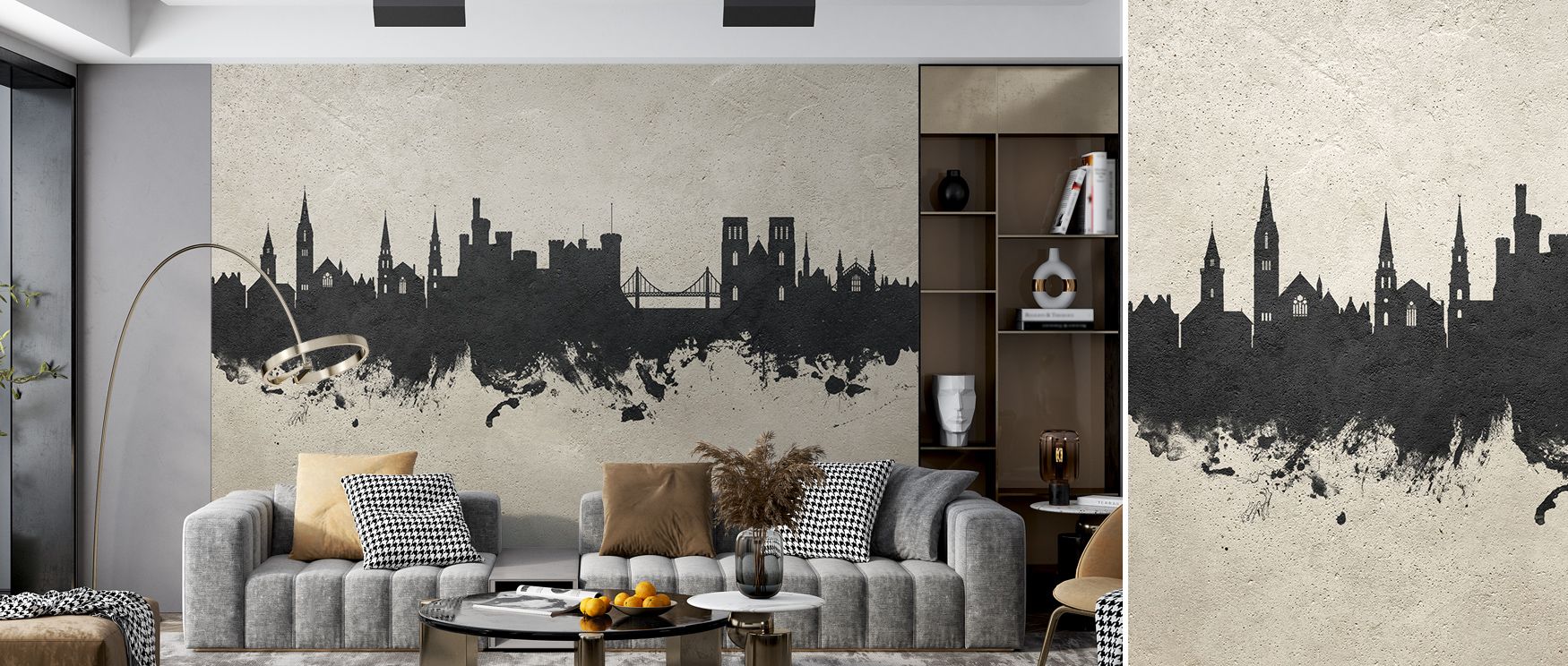 Concrete imagery defines Inverness Scotland Skyline Concrete Wallpaper, its tones layered with grit and charm. Perfect for lofts or offices, it enriches atmosphere with strength. Each pattern reflects urban artistry, creating walls filled with architectur
