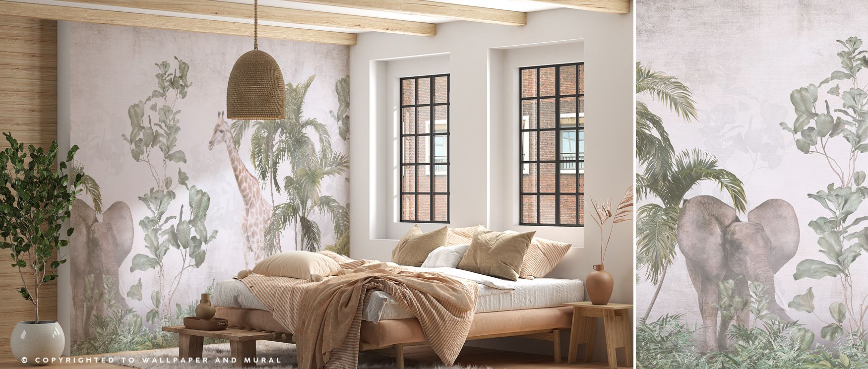 Jungle Oasis Wallpaper reflects natural abundance through imagery layered in tropical tones. Its design enriches living rooms or bedrooms, creating freshness. Each motif suggests balance, ensuring walls radiate greenery and artistry while transforming int
